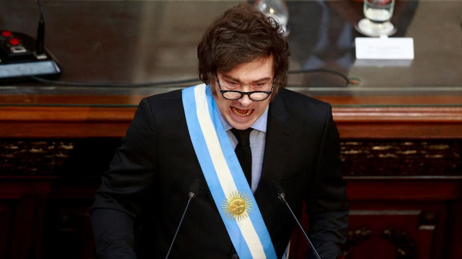 Javier Milei en el Congreso. Foto: Reuters