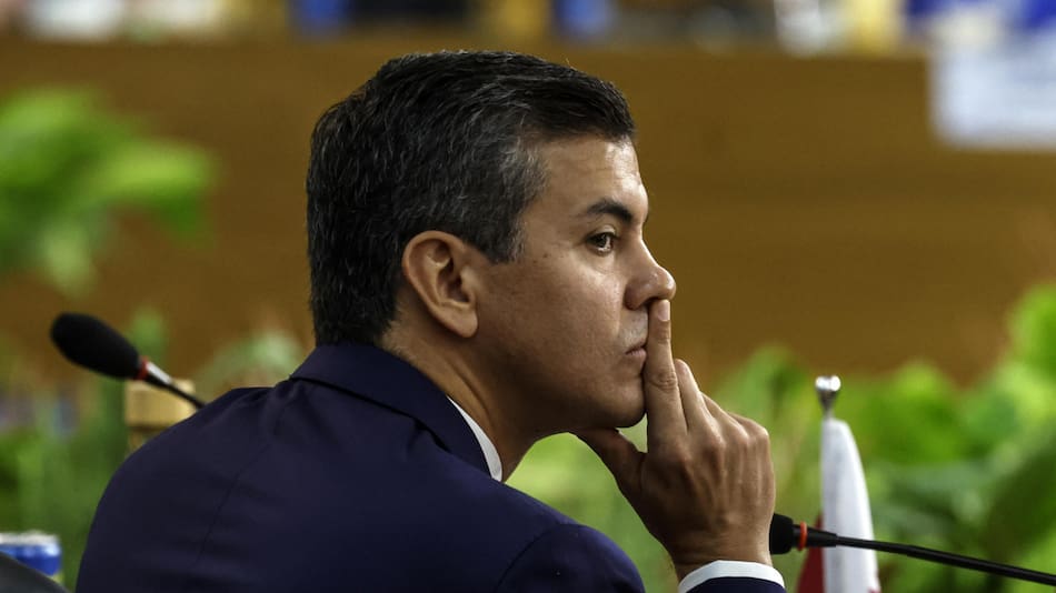 Santiago Peña, presidente de Paraguay. Foto: EFE.