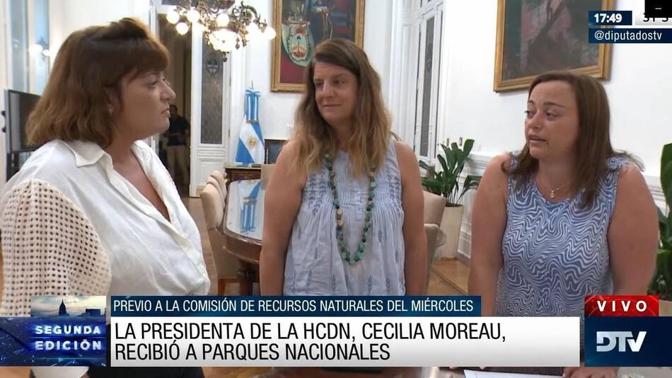 Cecilia Moreau recibió en Diputados a autoridades de Parques Nacionales