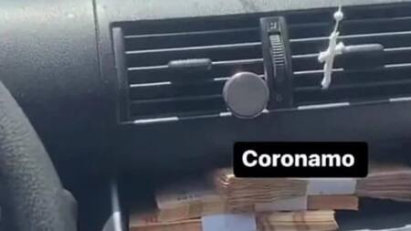 Botín robado de un policía que fue detenido en un auto robado. Foto: NA.