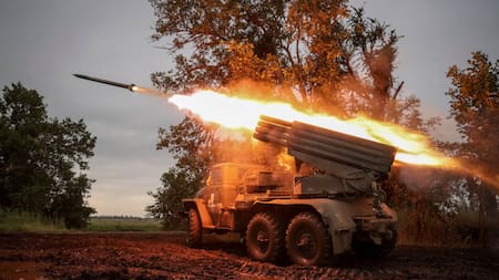 Guerra entre Rusia y Ucrania. Lanzadera de misiles. Foto: NA.