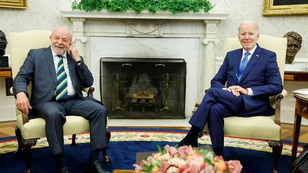 Lula da Silva y Joe Biden, encuentro en EEUU. Foto: REUTERS