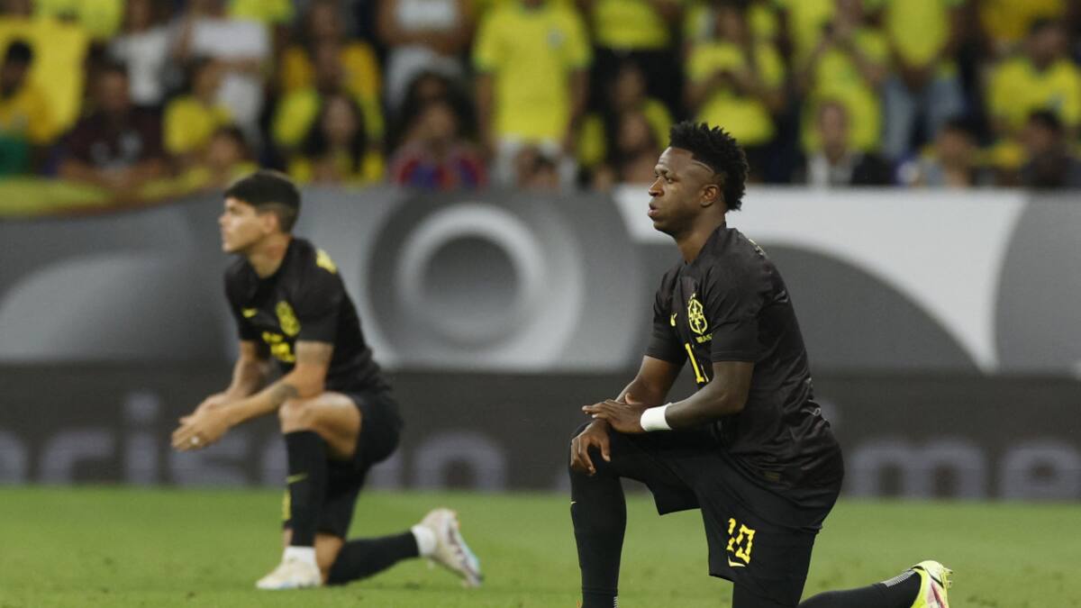 Vinicius Junior, contra el racismo. Foto: Reuters.