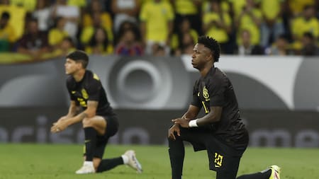 Vinicius Junior, contra el racismo. Foto: Reuters.