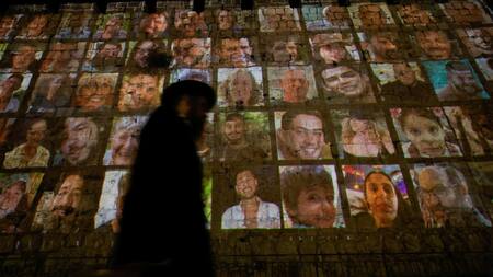 Manifestaciones israelíes a un mes del ataque terrorista de Hamas. Foto: Reuters.