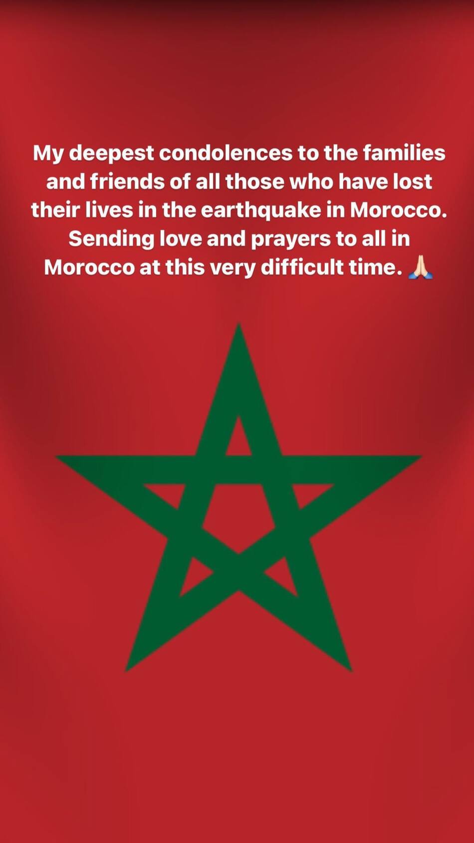 El mensaje de Cristiano Ronaldo a las víctimas por el terremoto en Marruecos. Foto: Instagram @cristiano.