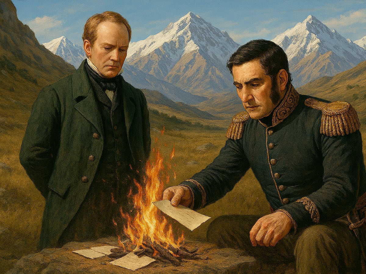 El gesto silencioso y poderoso de San Martín: las cartas de la traición que ardieron tras Maipú