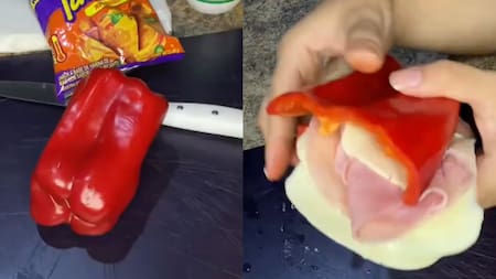 Sándwich de morrón: la receta viral que desató debate en redes y que todo el mundo está probando