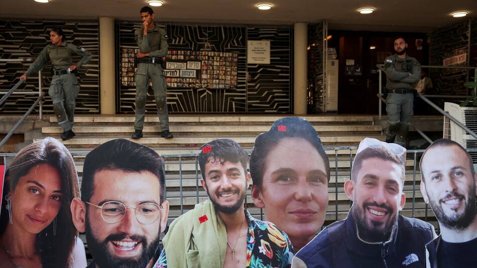 Los seis rehenes israelíes hallados muertos. Foto: Reuters.