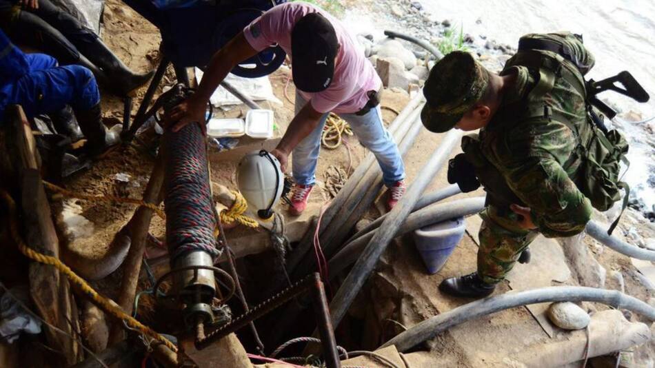 Derrumbe en una mina de oro en Colombia