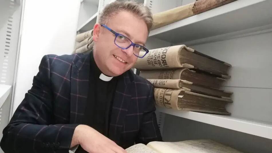 El sacerdote Tomasz Zmarly. Foto: Diócesis de Sosnowieck