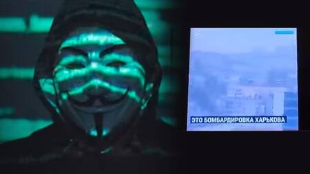 Anonymous, guerra Rusia-Ucrania, fotos NA y Twitter