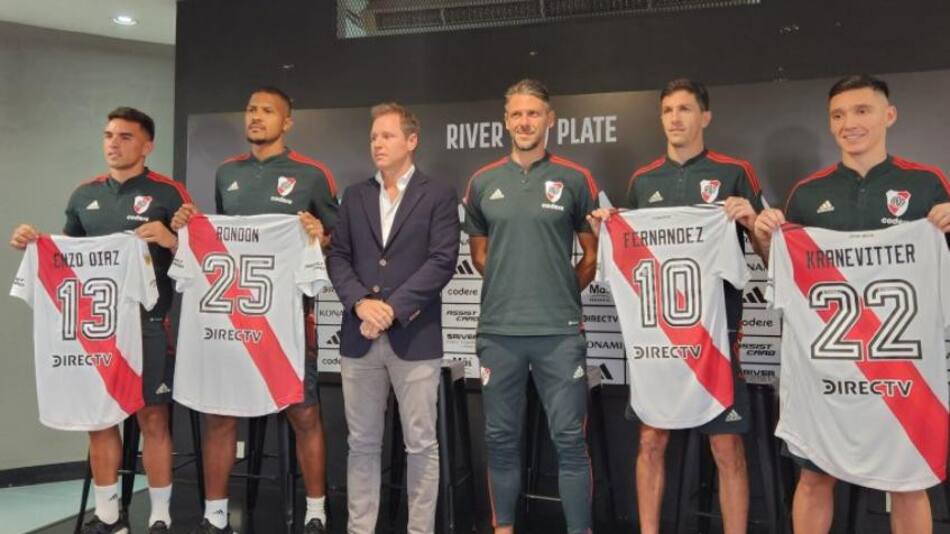 Presentación de los refuerzos de River en 2023. Foto: NA.