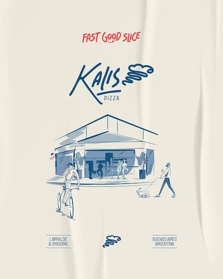 "Kalis", pizzería de Núñez. Foto: Instagram @kalis.pizza.
