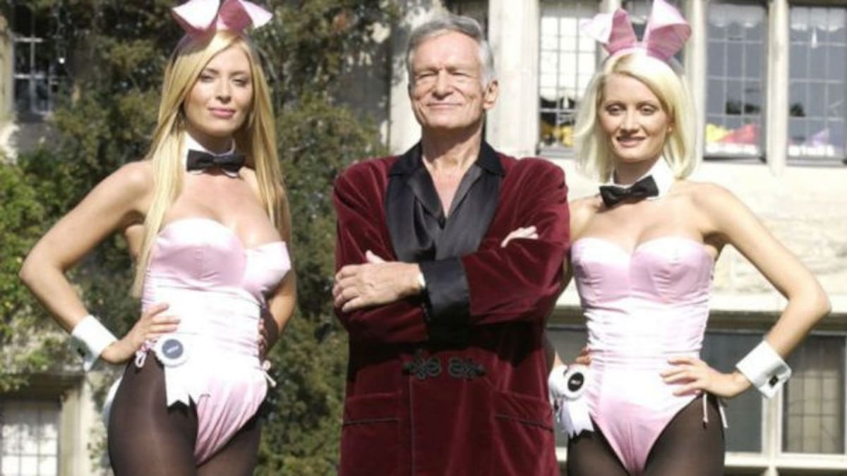 Hugh Hefner en la mansión Playboy. Foto: Instagram.