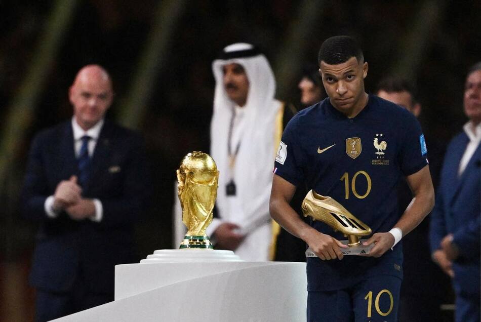 Kylian Mbappé, el máximo goleador del Mundial de Qatar 2022. Foto: Reuters.