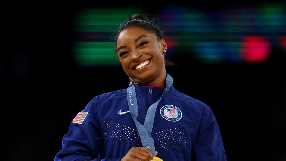 Simone Biles; Juegos Olímpicos de París 2024. Foto: Reuters.