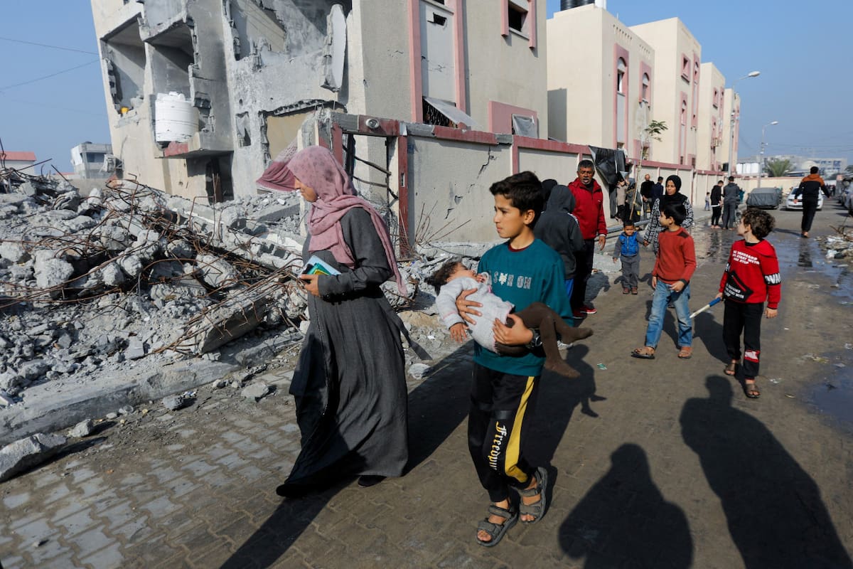 Ataques israelíes en la Franja de Gaza. Foto: Reuters.