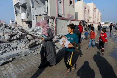 Ataques israelíes en la Franja de Gaza. Foto: Reuters.