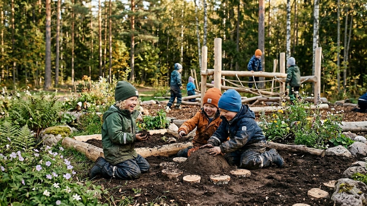 Finlandia cambió el plástico por barro en los parques infantiles: los sorprendentes efectos en la salud de los niños