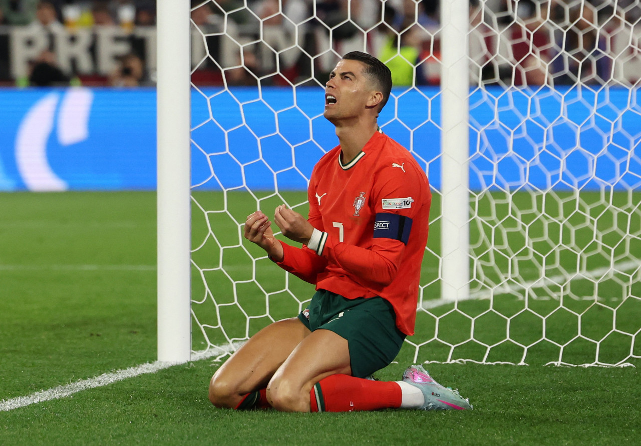 Cristiano Ronaldo en la UEFA Nations League. Foto: REUTERS.