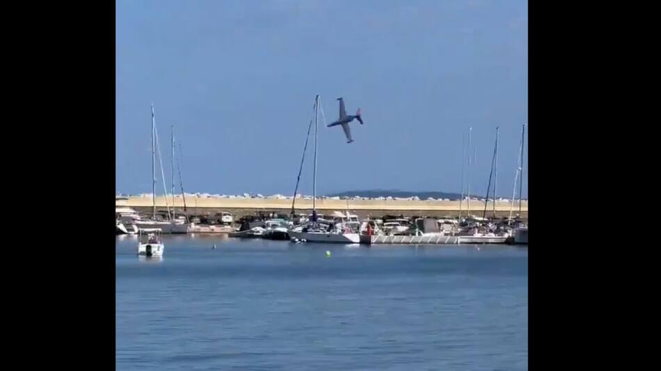 Accidente de un avión en Francia que cayó al mar Mediterráneo. Foto: Captura de video.