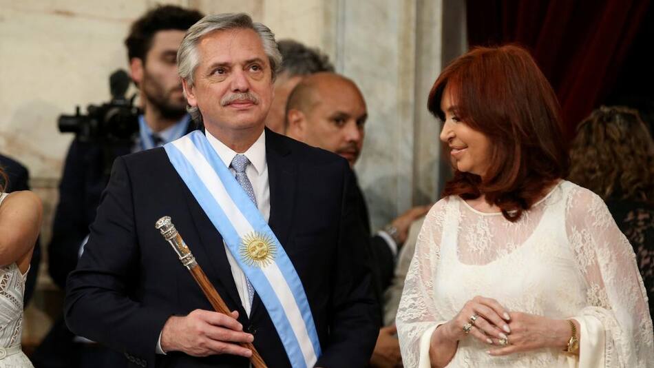 Alberto Fernández y Cristina Kirchner, jura como presidente, REUTERS