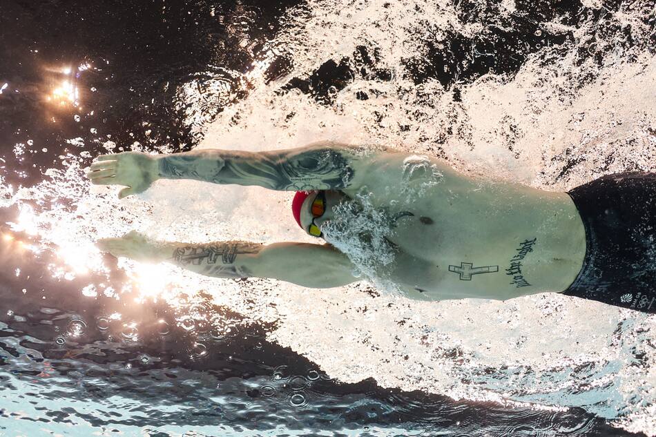 Adam Peaty liquidó a la gastronomía de la Villa Olímpica. Foto: Reuters.