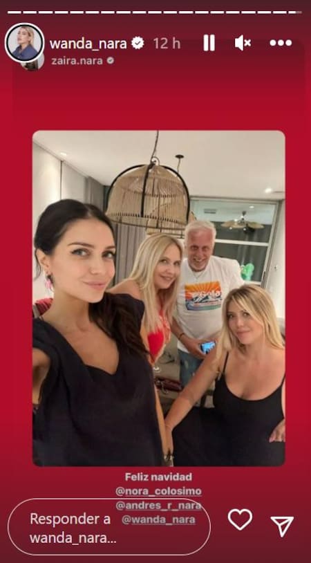 La Navidad de Wanda Nara. Foto: Instagram.