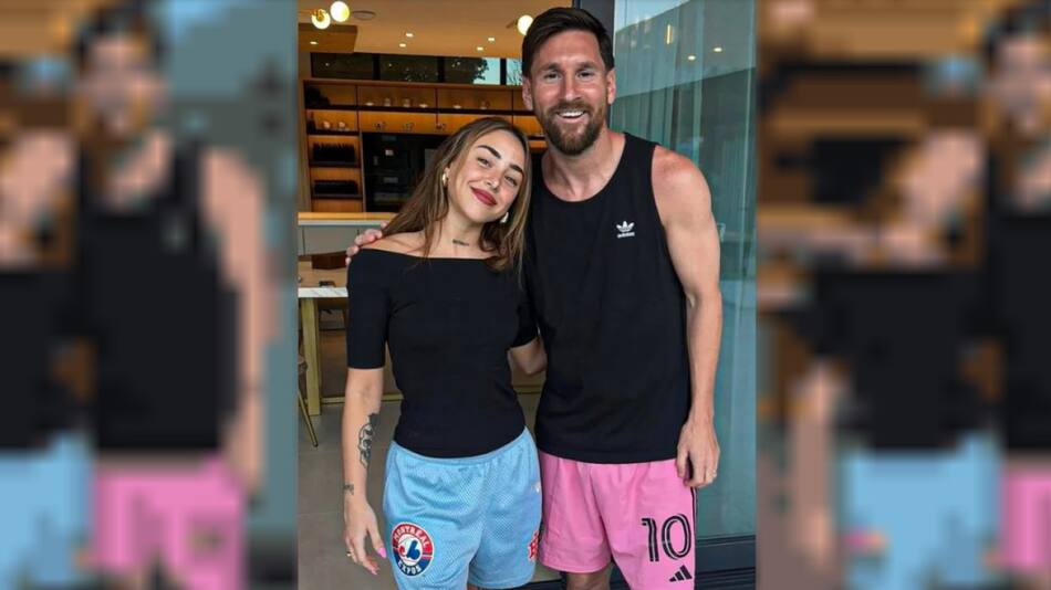 Lionel Messi y Nicki Nicole. Foto: NA