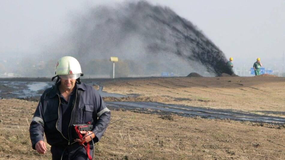 Ataque a oleoducto ruso. Foto: @nuriapiera.