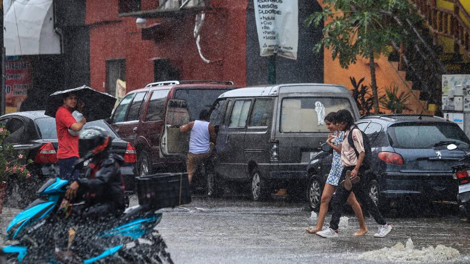 Imágenes de lo que dejó el huracán Hilary. Foto: EFE