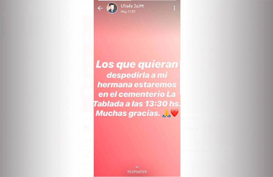 Sepelio de Natacha Jaitt: no hubo velatorio publico y así convocaron a entierro