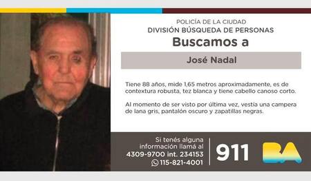 José Nadal, anciano desaparecido