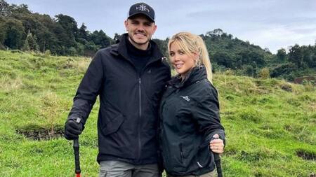 Mauro Icardi y Wanda Nara. Foto: NA.