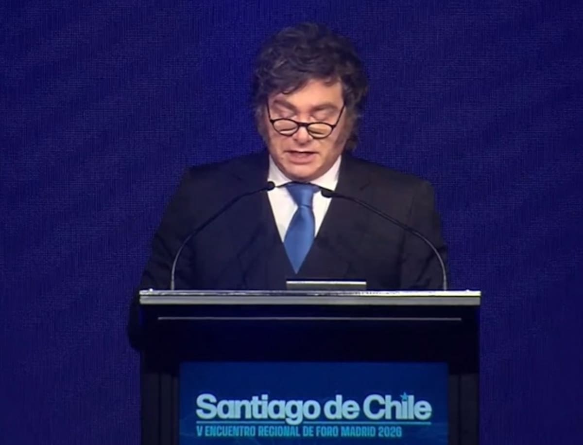Javier Milei en el Foro de Madrid de Chile