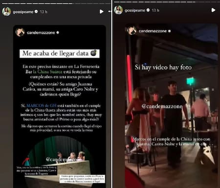 Marcos Ginocchio en el cumpleaños de la China Suarez.