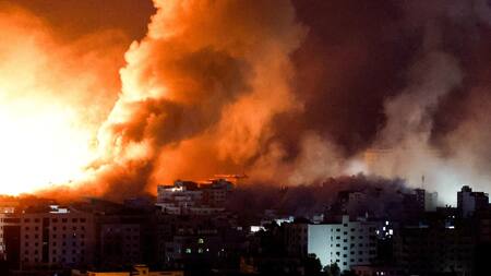 Ataque israelí en la Franja de Gaza. Foto: NA.