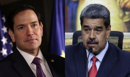 Tensión entre Marco Rubio y Nicolás Maduro. Foto: EFE