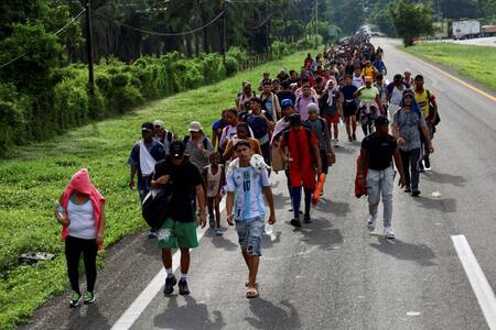 Migrantes en la ciudad de Chiapas. Foto: Reuters.
