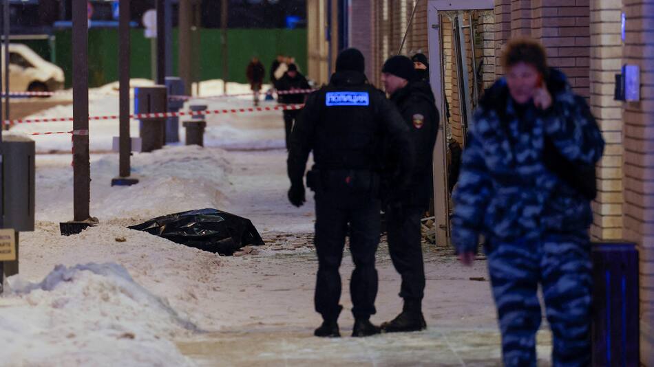 Escena del crimen de Igor Kirílov, general de Rusia. Foto: Reuters.