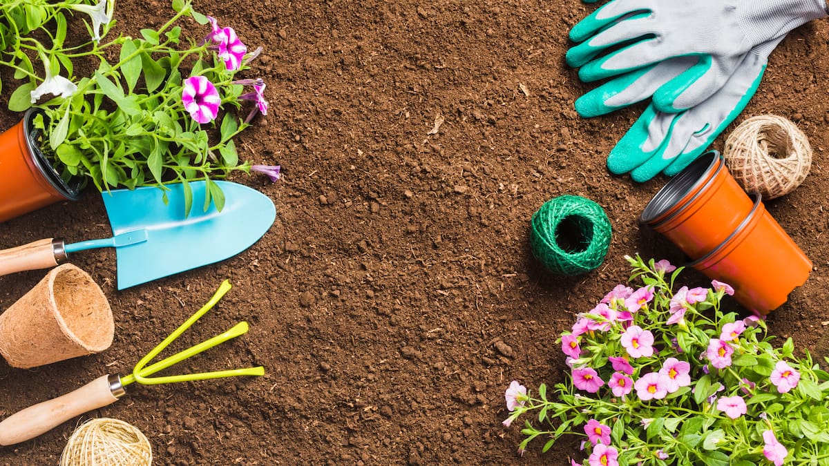 Herramientas de jardinería.