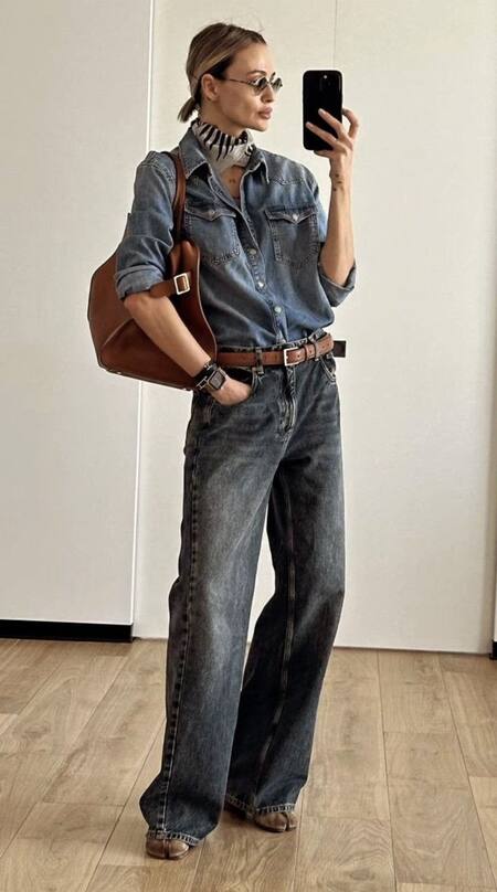 Look total denim. Foto Pinterest