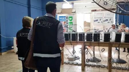 Granja de criptomonedas en Bahía Blanca. Foto: radiodon