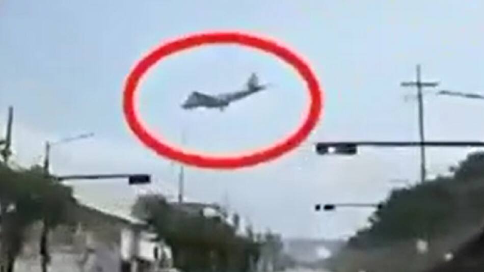 Accidente aéreo. Foto: captura video NA.
