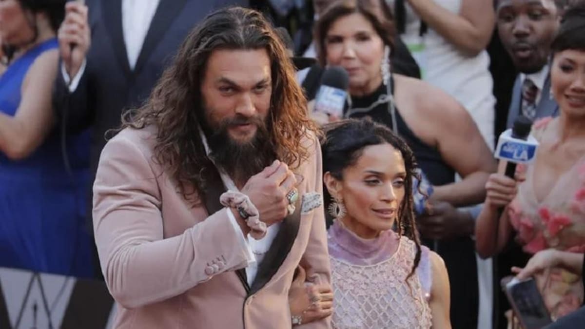 Jason Momoa y Lisa Bonet en la entrega 91 de los Premios Oscar. REUTERS
