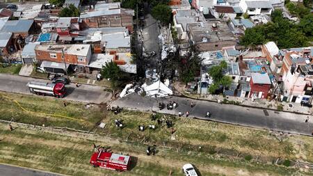 Accidente aéreo en San Fernando. Foto: Reuters.