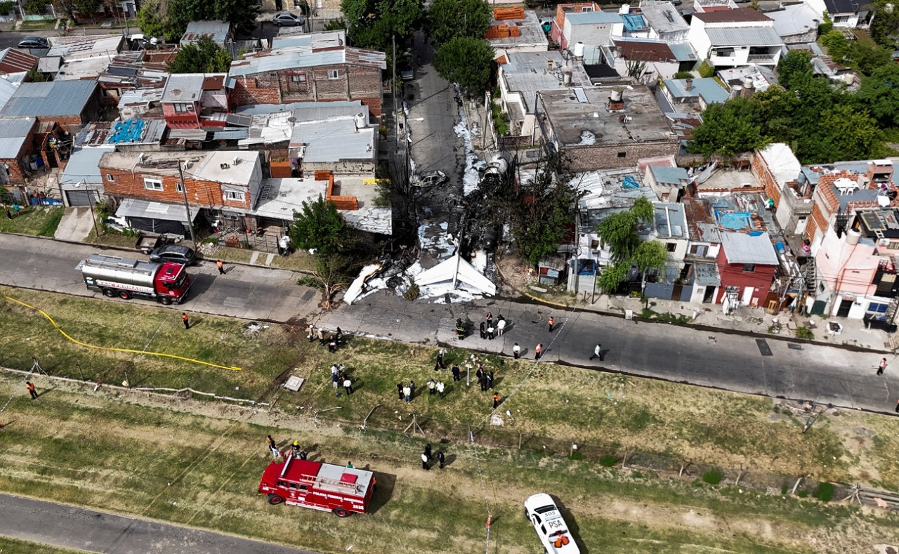 Accidente aéreo en San Fernando. Foto: Reuters.