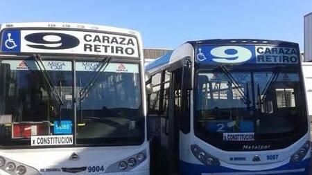 Paro de colectivos; línea 9. Foto: Facebook: Choferes Línea 9.