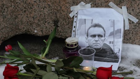 Homenaje a Alexéi Navalny. Foto: Reuters.